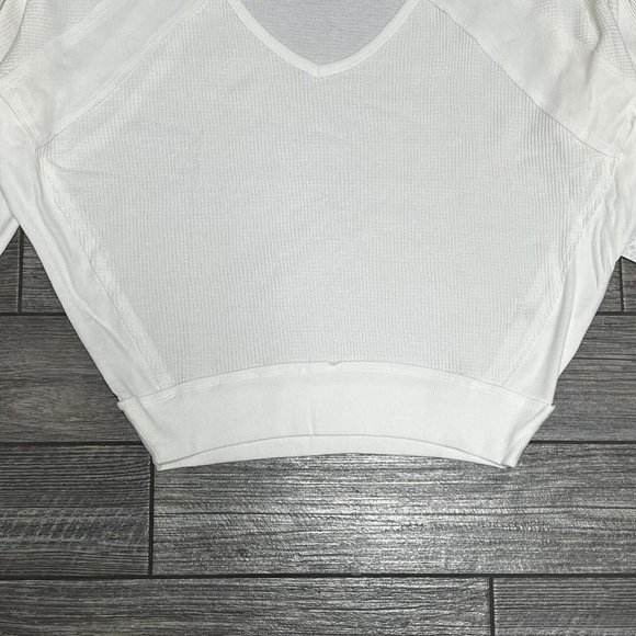 NWT Free People Santa Clara Thermal Top in Alabaster Off Shoulder XS X-Small - Picture 7 of 16